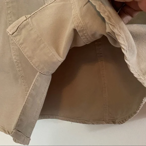 Tru Supply Khaki Long Sleeve Button Down Shirt size Medium Petite - Picture 6 of 13